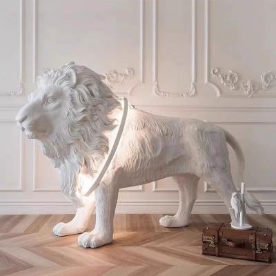 Animal Lion Light Floor Lamps For Dining room Fiberglass Led Floor Lamp Sculpture Glass Bedside Bedroom Staute 