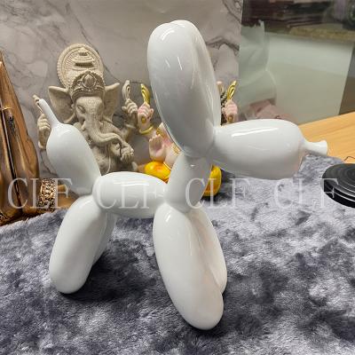 Creative DIY Design Decoration Balloon Dog Sculpture Resin Cartoon Dog Art Standing Dog