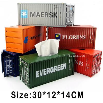Metal Refillable Industrial Style Container Tissue Box Iron Retro Tissue Box Rectangle Tissue Box 