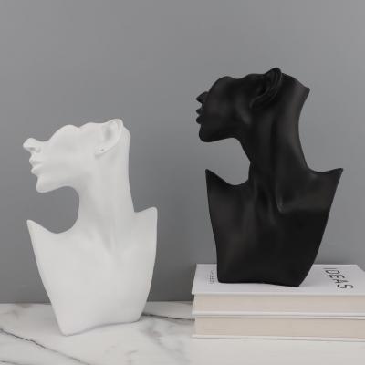 European Girl Abstract Sculpture Decor Resin People Statue Sculpture Face Resin Crafts