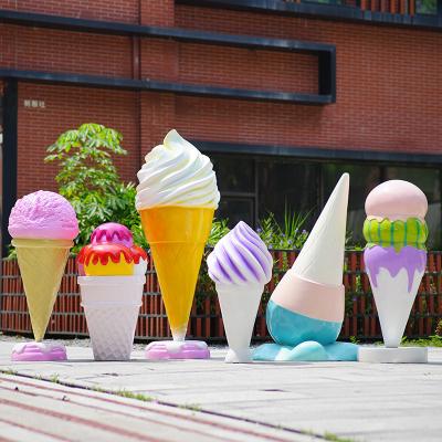Factory Price Giant custom Candy Statue Donuts Candy Land sculpture Decorations Large Foam Decors Donuts Ice Cream fiberglass staute 