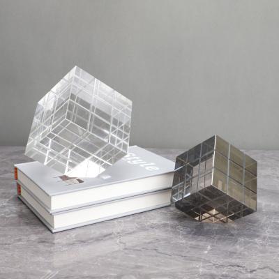 Home Decor Interior Modern Table Rubik's Cube Crystal Decor Irregular Crystal Decoration Magic Cube Decor Accessories