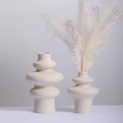 Modern long column classical plant flower vessel Ceramic Vases Vases For Home Decor Retro Ceramic Vases