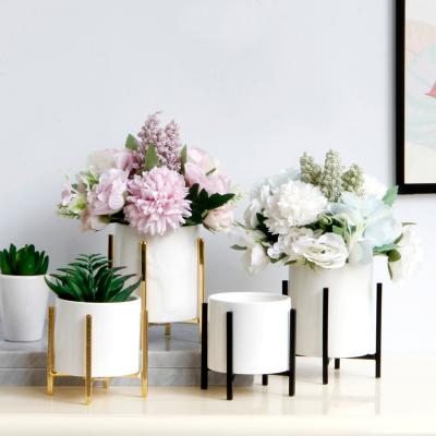 New Farmhouse Unique Modern Nordic Elegant White plant utensils Nordic Art Vase Wedding Ceramic Vase Round Shaped Vases