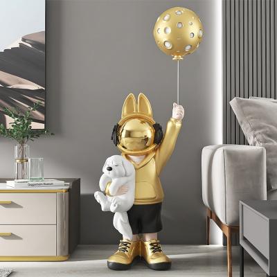 Realistic decoration Bunny Astronaut Sculpture Rabbit Astronaut Decor Creativity Spaceman