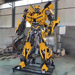 Large Life size Stainless Steel Bumblebee Optimus Prime metal robot iron transformers Sculpture Statue for park