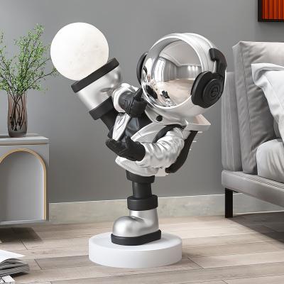 Wholesale Night Light Astronaut Sculpture For Living Room Kung Fu Astronaut Statue LED Decoration